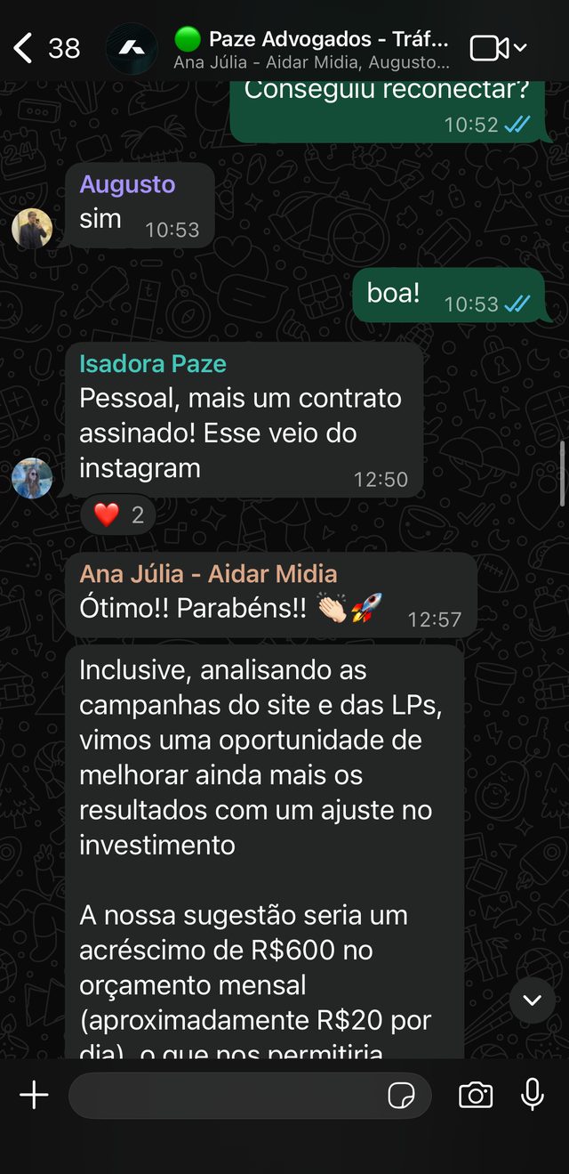 Depoimento de cliente da Aidar Mídia Digital